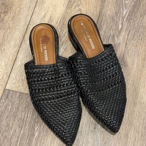 Black Woven Mules by Christian Di Riccio - Made in Italy